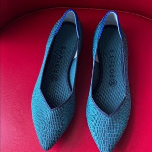 Rothy's Teal and Navy Women's Flats